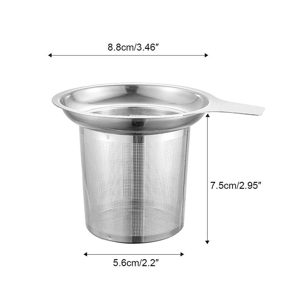 Tea Leak 8.8*7.5*5.6cm Easy Clean Humanized Handle Silver