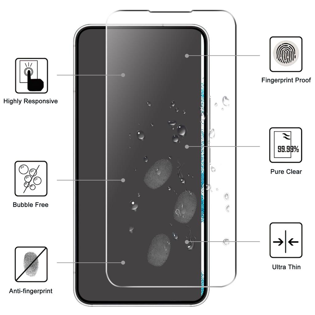 For Samsung Galaxy A54 5G Anti-scratch Tempered Glass Film 2.5D Arc Edge HD Clear Anti-explosion Screen Protector