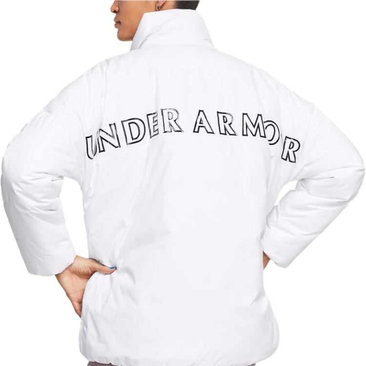 Under Armour UA Echo Outdoor Sports Warm Stand Collar Down Jacket Women Jacket White 1388429-100