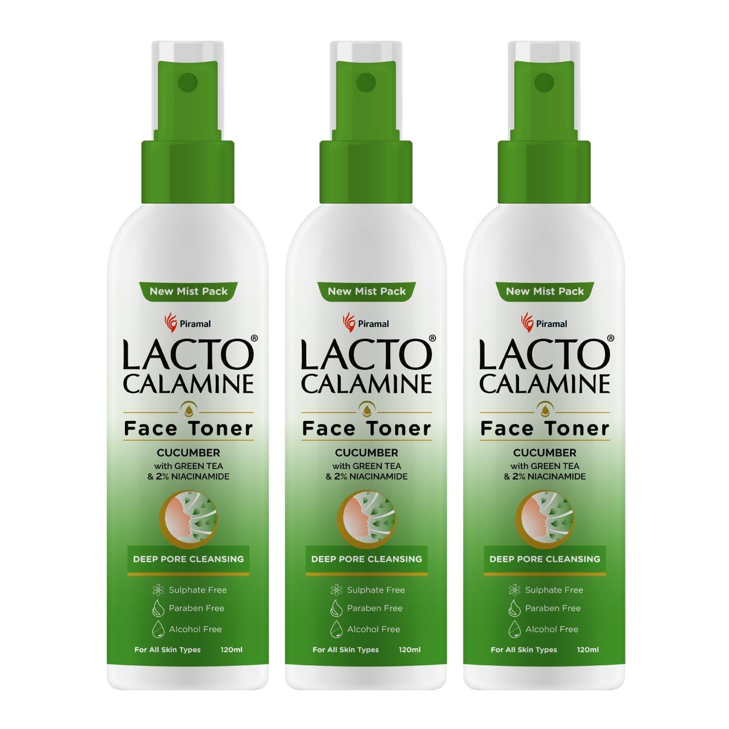 @ Lacto Calamine Face Toner With Cucumber Each 120ml Pack Of 3 UKR1264_60%OFF