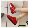 Versatile Red Mesh Unisex Trainers - Breathable Sport Casual Shoes for Autumn 2025