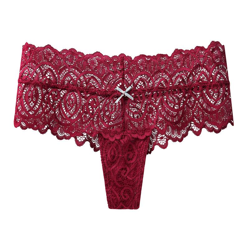 Sexy tanga do poloviny pasu Dámské spodní prádlo Vysoce kvalitní krajkové kalhotky Dámské Prodyšné spodní prádlo s tričkem Bikiny G String Kalhotky Intimní