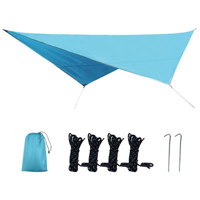 Fly Tent Tarp Sail Canopy Waterproof Rain Fly Sun Shade UV Resistant Camping Shelter With Pegs Rope