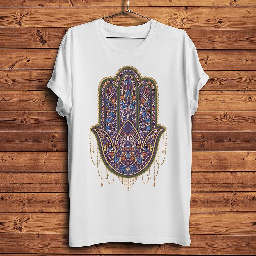 

Arabian KhamsahLucky Hamsa Hand of Fatima T ShirtUnisex White Casual Breathable TshirtStreetwear Unisex Tee Breathable Print 4XL