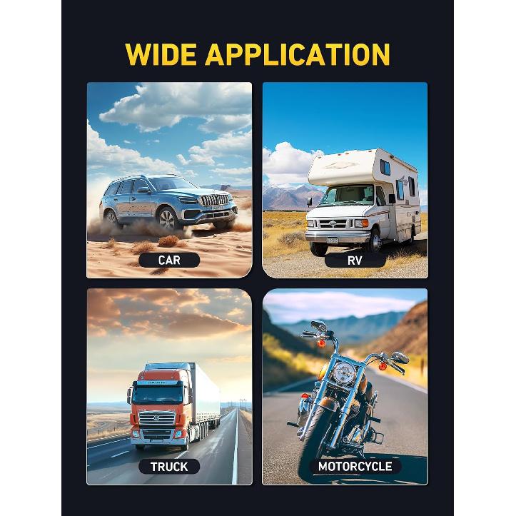 Heavy Duty 3-65V Backlit Digital LCD Circuit Tester, Test Light With 140 Inch Extended Spring Wire, Car Truck Low Voltage & Light Tester With