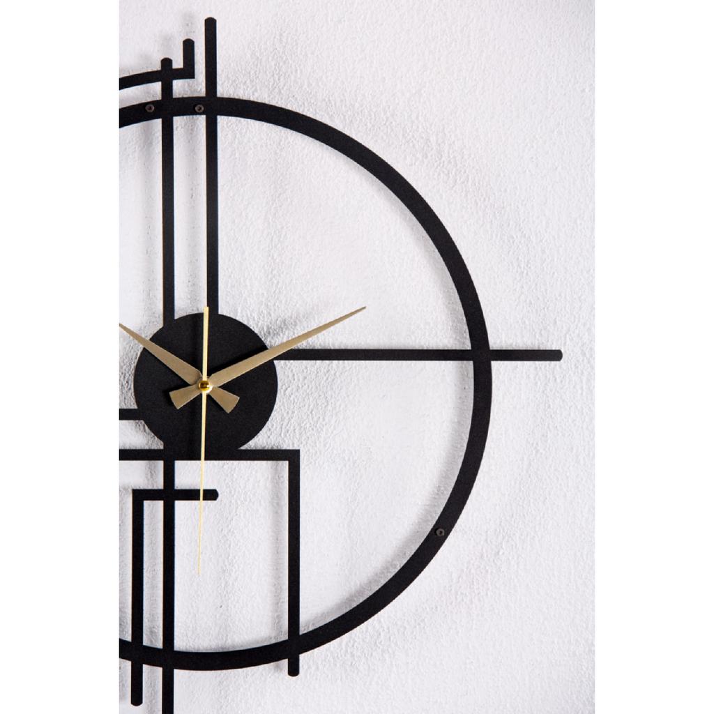 Querencia Metal Black Wall Clock 1.5 Mm Thickness 60x60 Cm