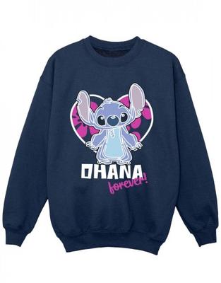 Girls Lilo And Stitch Ohana Forever Heart Sweatshirt