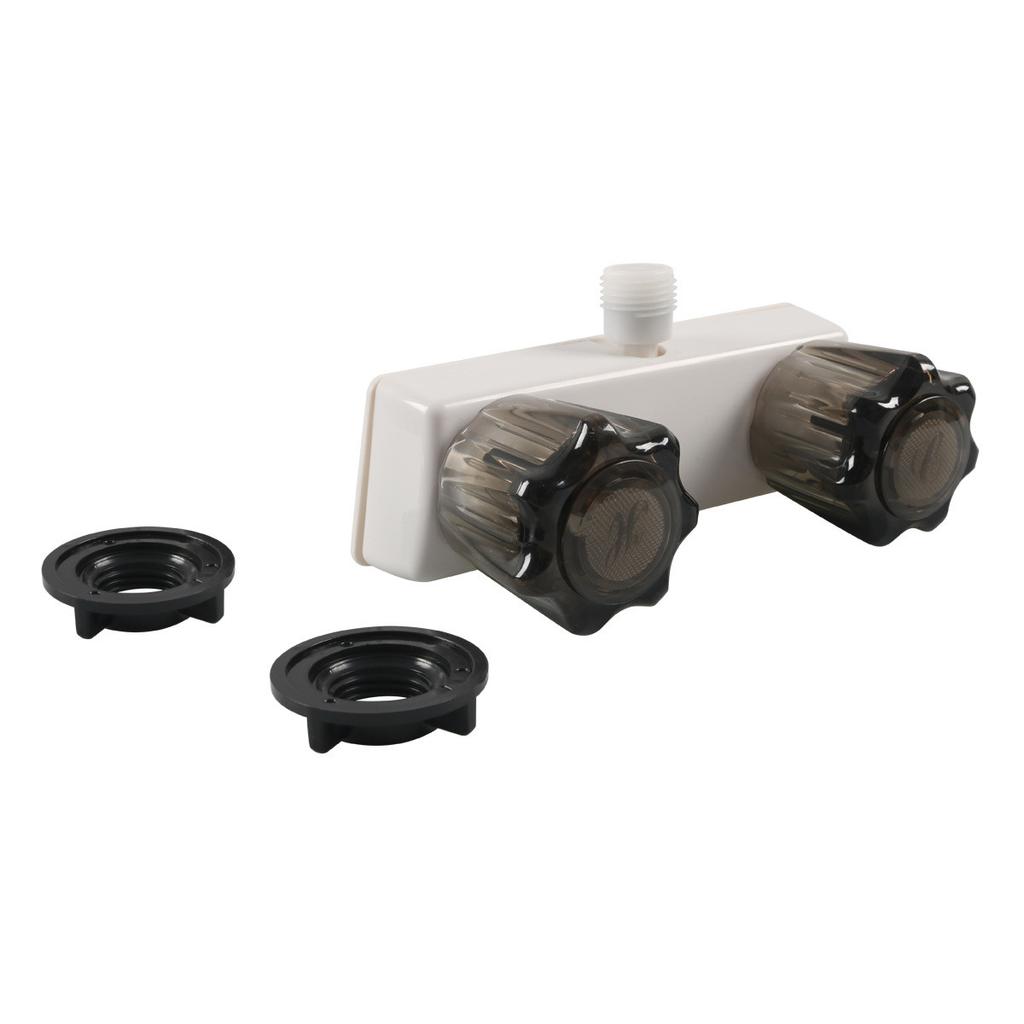 Dual Knobs RV Shower Faucet Valve Diverter for Outside & Inside Bathroom Shower