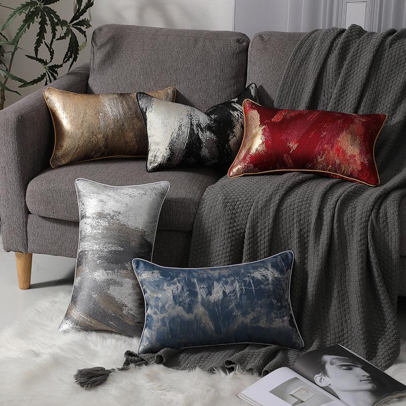 High-precision Light Luxury Sofa Decorative Lumbar Pillow, Living Room Sofa Cushion Cover, Modern Pillow