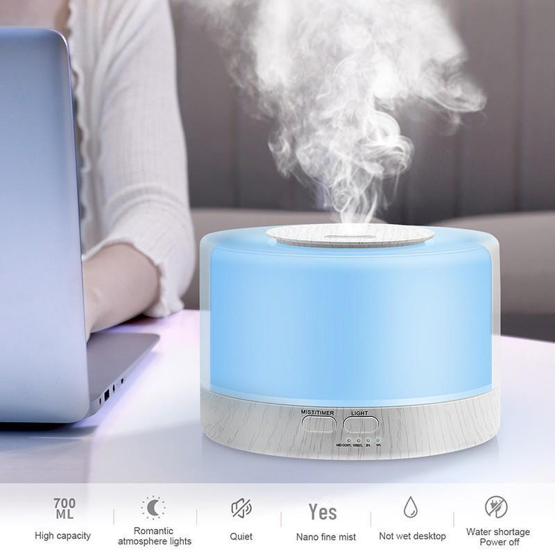 WiFi Smart Ultrasonic Aromatherapy Humidifier, 500ml, with Colorful LED Lights