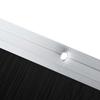Snap on Door Brush Seals 2 pcs Silver 100 cm