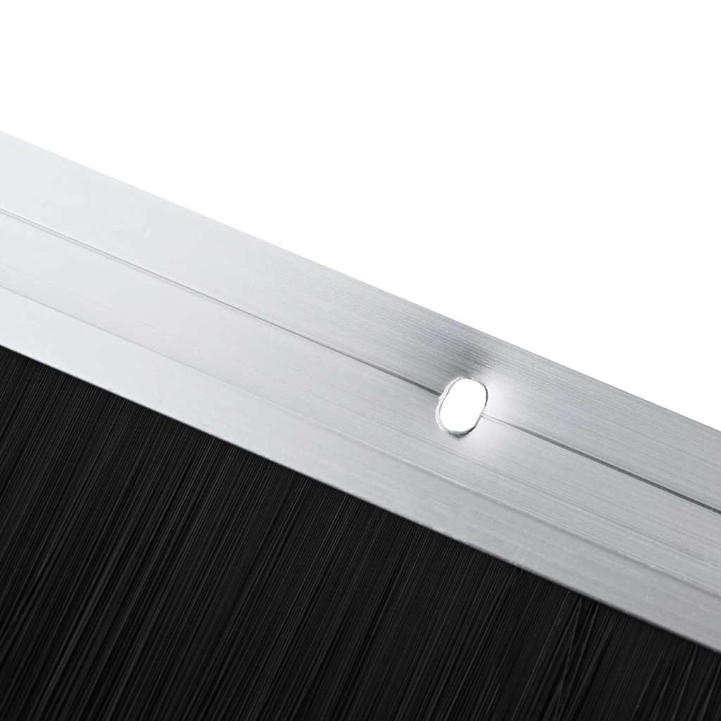 Snap on Door Brush Seals 2 pcs Silver 100 cm