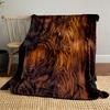 Swirling and wavy wood grain pattern with rich brown and amber tones. for all seasons blanket lunch break throw gift