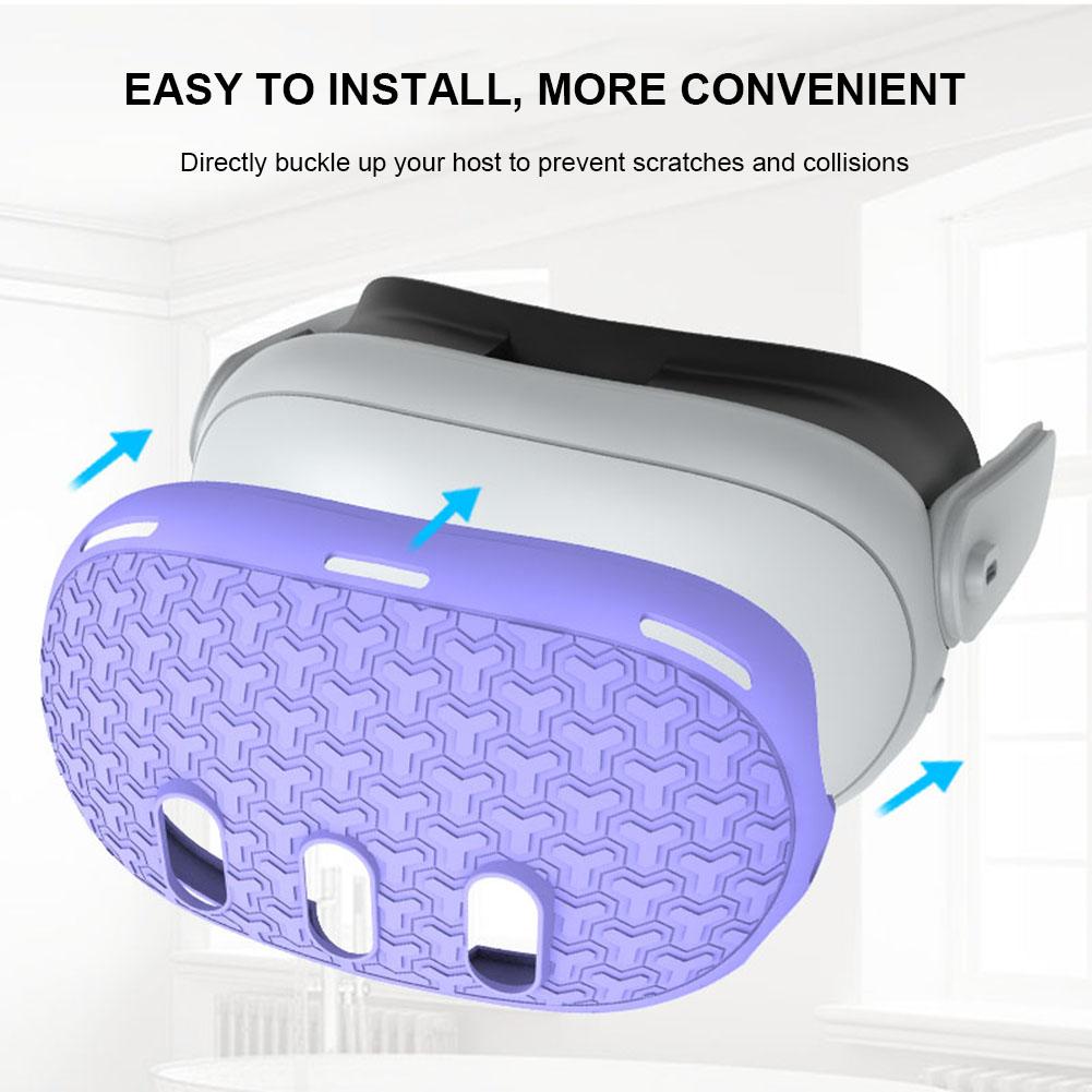 VR-Headset Schutzhülle Kratzfest TPU Frontgesichts-Schutzabdeckung Hülle Wasserdicht Sturzsicher für Meta Quest 3 Zubehör