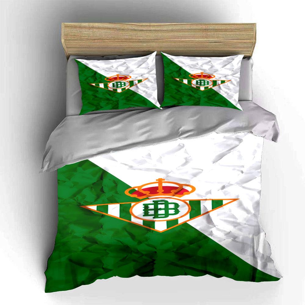 Green triangles, Betis logo. Bedding sets Duvet cover sets Duvet covers Pillowcases(1 * Duvet Cover 2 * Pillowcases without duvet insert)
