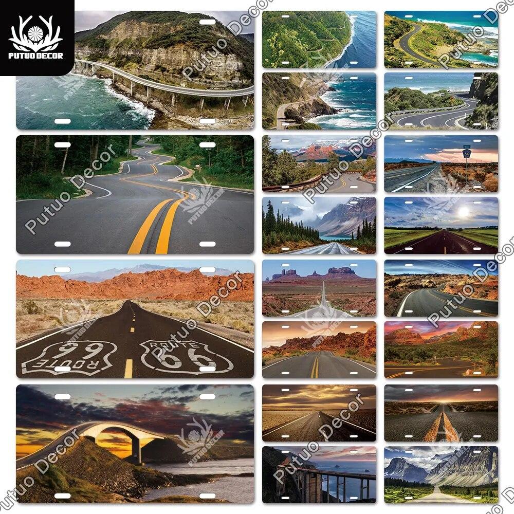 

Putuo Декор шоссе номерные знаки металлический знак табличка металлический винтажный плакат украшение для гостиной человек пещера гараж Настенный декор