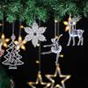 Transparent Acrylic Snowflake and Elk Christmas Tree Decorations