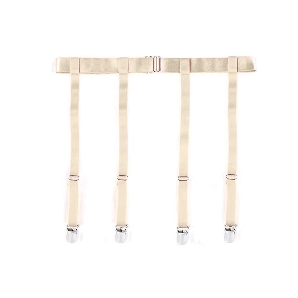 

Регулируемые держатели для чулок, эластичные подвязки для ног, подтяжки, фиксаторы для носков для женщин 4clips beige