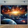 1 Piece Space Starry Sky Planet Nebula Pattern Background Cloth Traditional Party Decoration