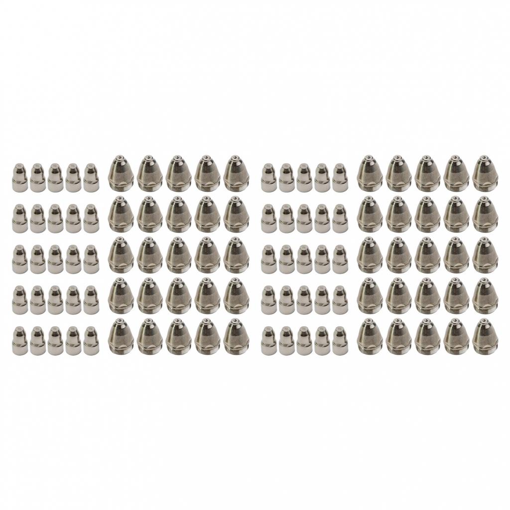 100 buc torță de tăiere cu duză cu vârf de electrod cu plasmă pentru tăiere cu plasmă cu aer 4 dimensiuni