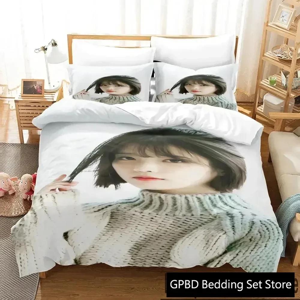 3D Print Singer IU I Ji Eun Beding Set Bedrom Soft Modern Bedspreads Comefortable Children Kids Soft Duvet Cover Comfortable Quilt Cover And Pilowcase