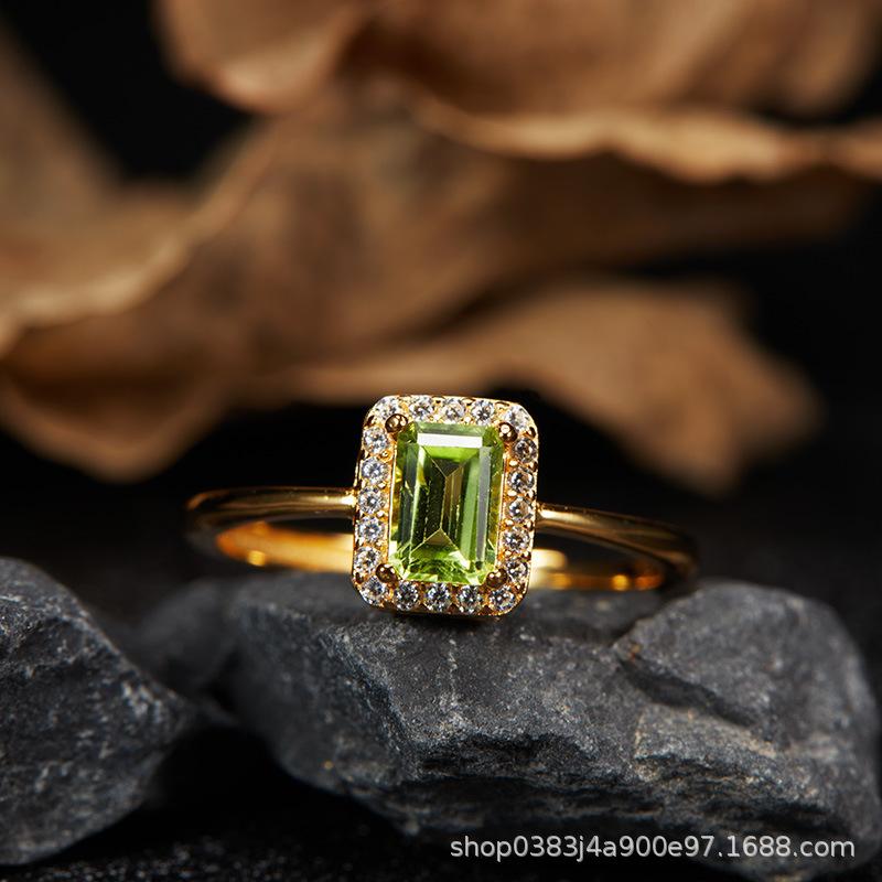 S925 Sterling Silver Natural Colored Treasure, Sugar Cube Stud Earrings, Ear Jewelry Gifts, Light Luxury, Elegant Niche Temperament, High-End Earrings