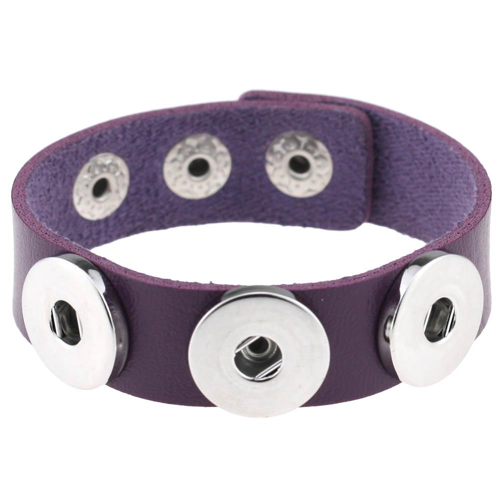 14 Colors Snap Button PU Leather Bracelet Adjustable Wristband for Men Women Gothic Punk Jewelry