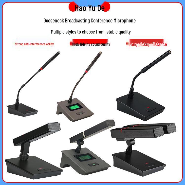 Professional Gooseneck Desktop Microphone for Conferences and Speeches