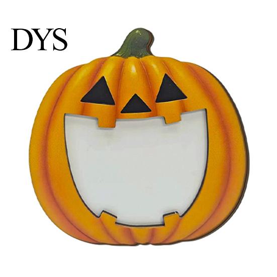 Halloween Picture Frame Wooden Photo Frame, Pumpkin Ghost Cat Cutout Holiday Portrait Holder, Double-sided Tabletop Decor for Home Party Indoor Table