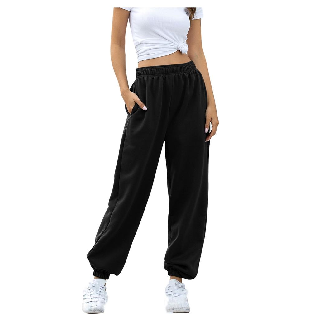 Women's /Winter Thickened Sport Basic Loose Drawstring Long Leg Pants