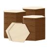 50 Stück 8-12 cm Natürliche Unfertige Holz Sechskantstücke, Leere Sechseckige Scheiben für DIY Handwerk, Malerei, Beizen, Heimparty Dekoration
