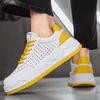 Casual sports hollow men's shoes summer new breathable punching fashion little white shoes personalized thick sole heightening shoes board shoes