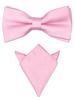 Bow Ties For Men Pre-tied Butterfly Knot Bowtie Hanky Set Solid Color Bow Tie Handkerchief For Adult Male Wedding Gift