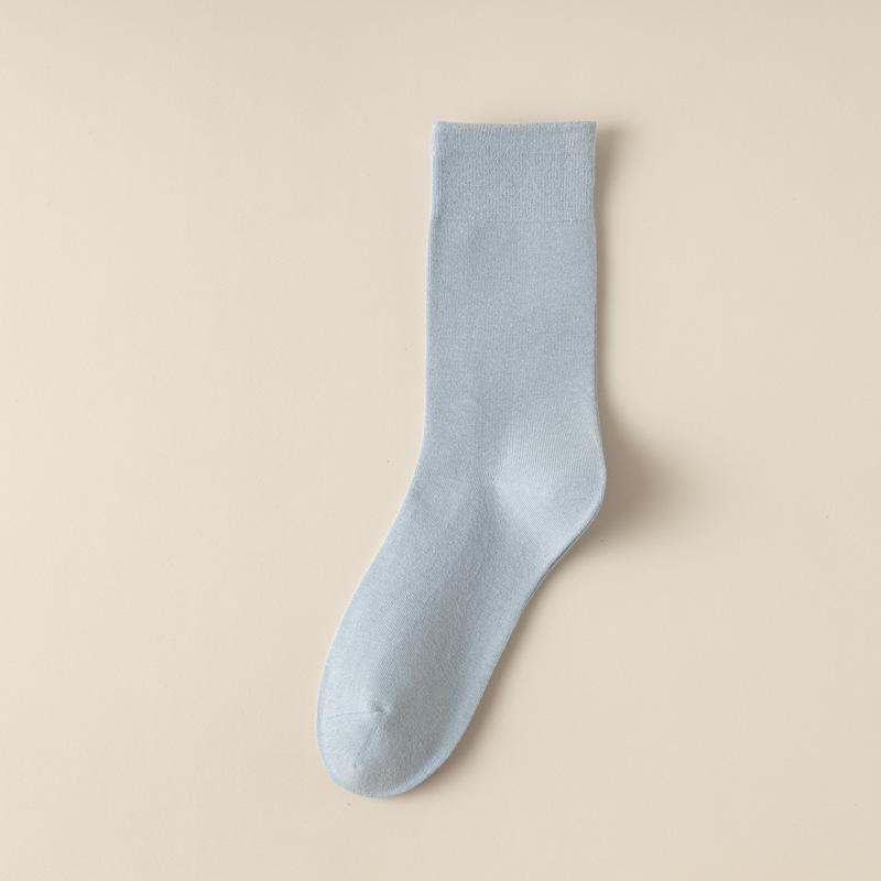 

Женские универсальные носки до середины икры в стиле ретро для беременных - Однотонные, махровые на осень/зиму, длинные белые носки One Size