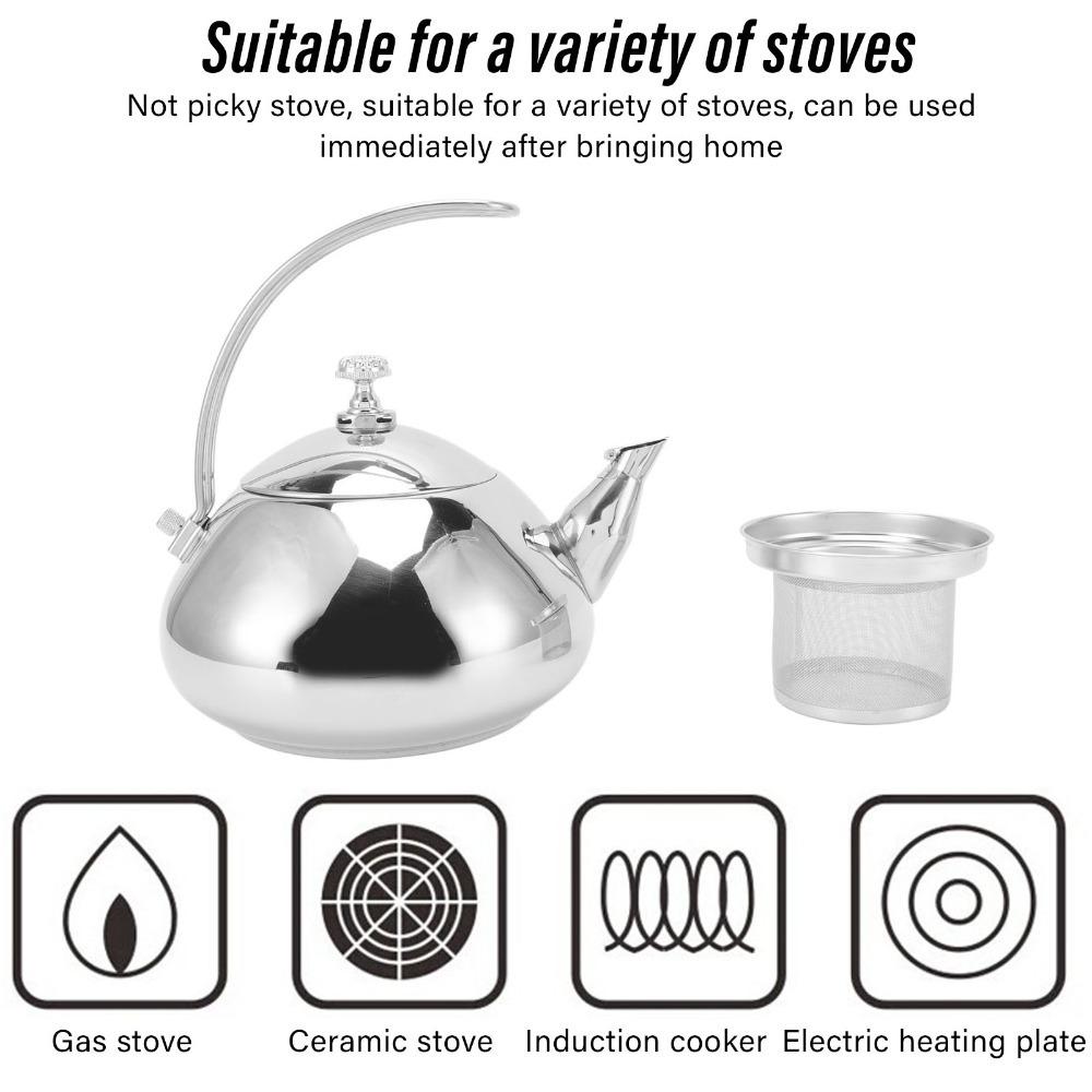 Stainless Steel Stovetop Tea Kettle 1.5L Capacity Stainless Steel Tea Kettle  Home Kitchen