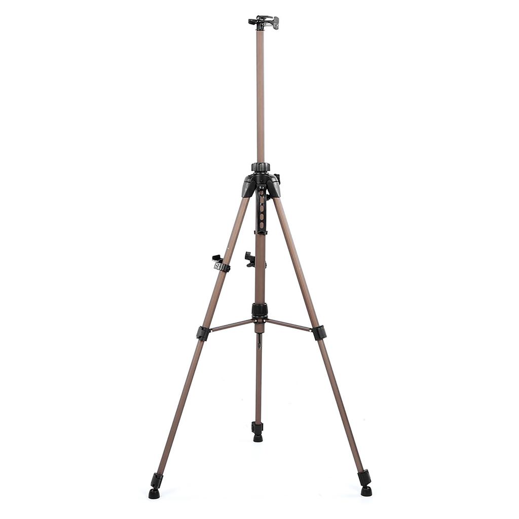 Easel Advertising Display Stand Aluminum Alloy Folding Metal Tripod Champagne ET‑0312