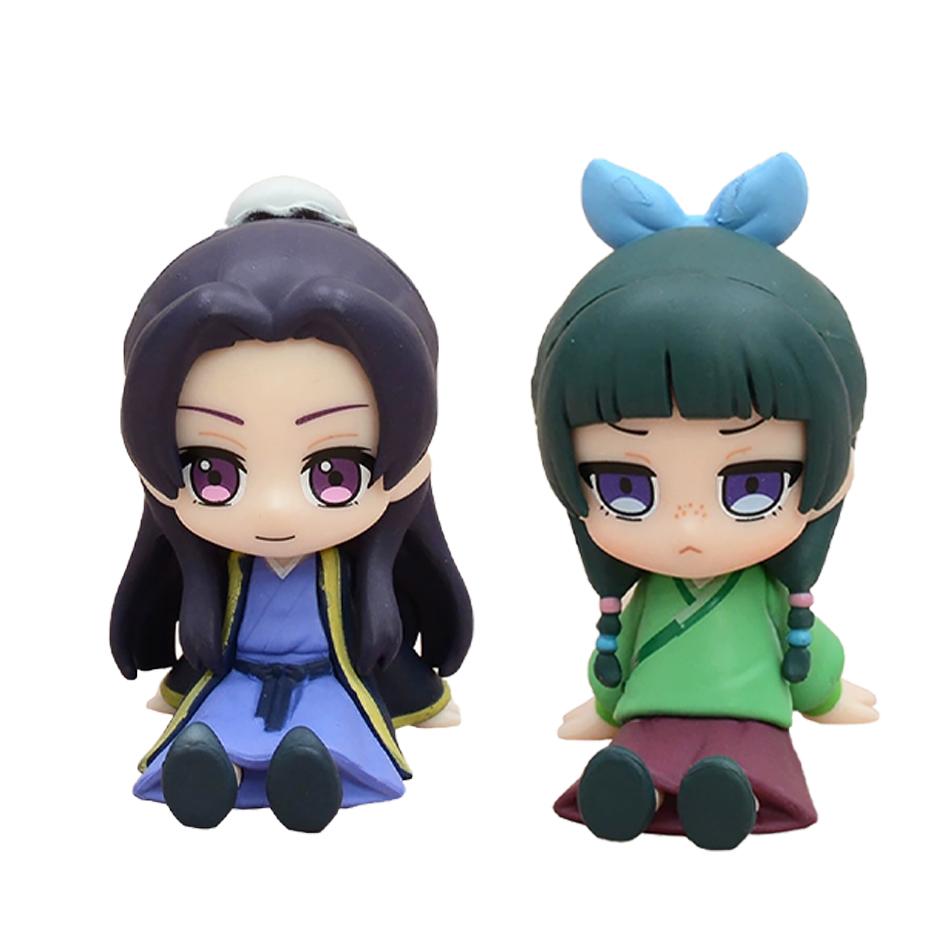 1-4pcs the Pharmacy Diaries Maomao Jinshi Mini Figure Anime Periphery Kawaii Sitting Toys Desktop Car Ornaments Model Present