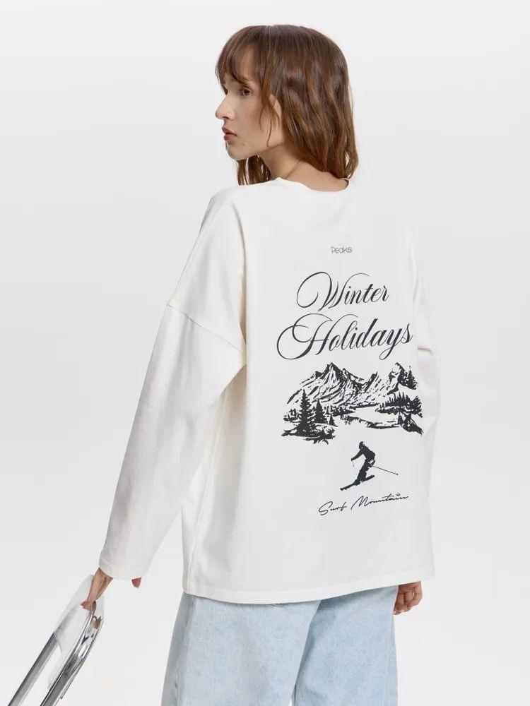 

2025 Mid-Length Printed Pure Cotton Round Neck Dress XL белый