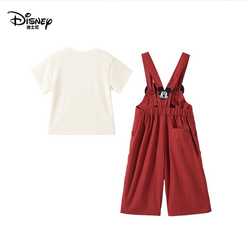Disney Kids' Summer Short-Sleeved Overalls Set