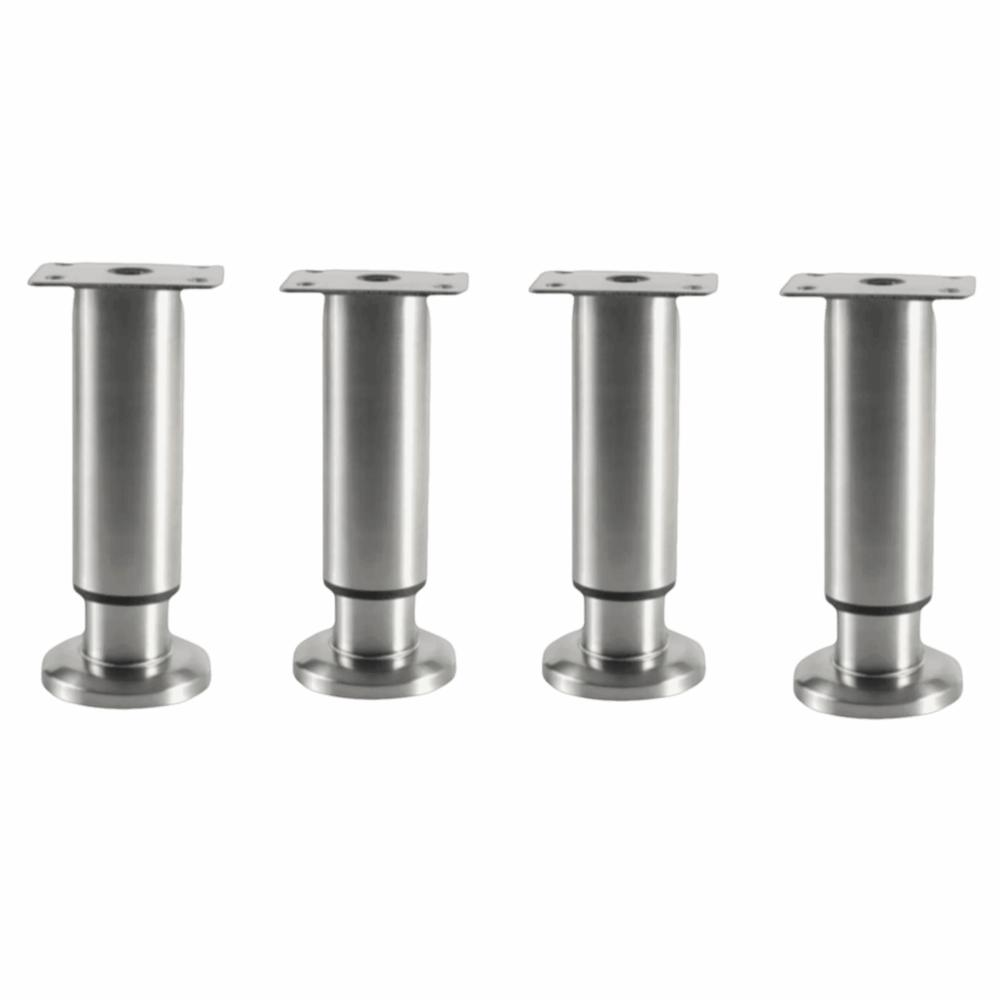 4PCS Stainless Steel + PP Telescopic Furniture Legs Stainless Steel Support Legs For TV Cabinet