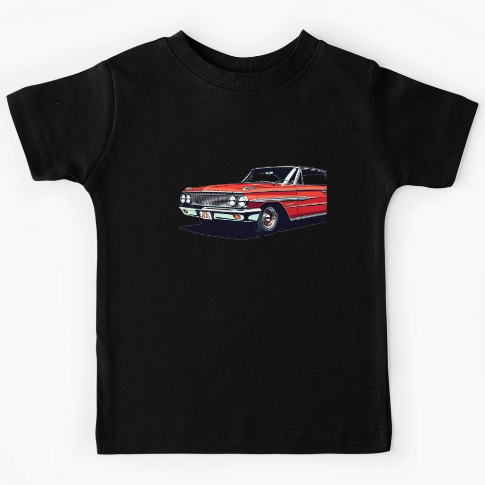 1964 Ford Galaxie 500 – Classic Red American Cruiser Art Kids T-Shirt 140