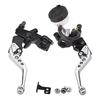 Universal CNC Motorcycle Adjustable Clutch Brake Master Cylinder Reservoir Levers Kit for Yamaha Kawasaki 7/8" 22mm Handlebar