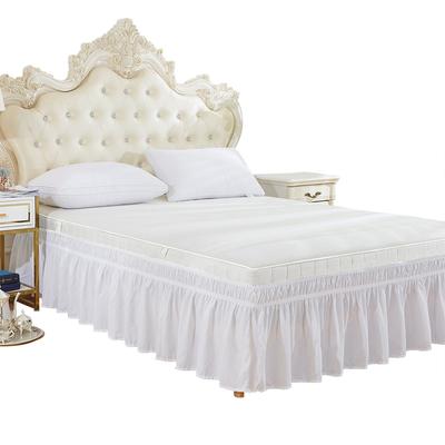 Elastik Polyester Yatak Eteği Fırfır Kolay Uyum Yayma Örtüsü Valance