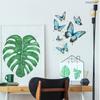 Self-adhesive Fresh Potted Flowers Butterflies Wall Stickers for Living Room Bedroom Home Background Decor