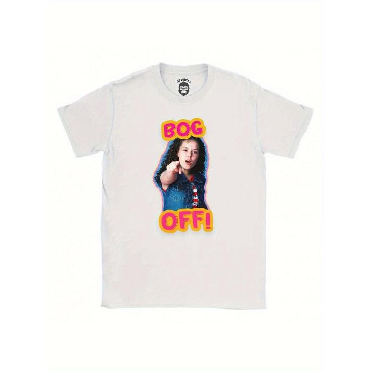 Cotton Tees Novelty Crew Neck Tracy Beaker Bog Off 90S Tv Show T-Shirt Iconic Catchphrase Tracy Beaker Logo Graphic Lightweight Breathable Short S