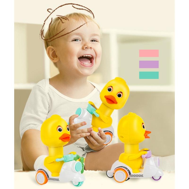 1Pcs Children'S Toy Can Return To The Car Without Battery Pressing Children'S Fun Gift Novel Simulation Animal Riding Motorcycle