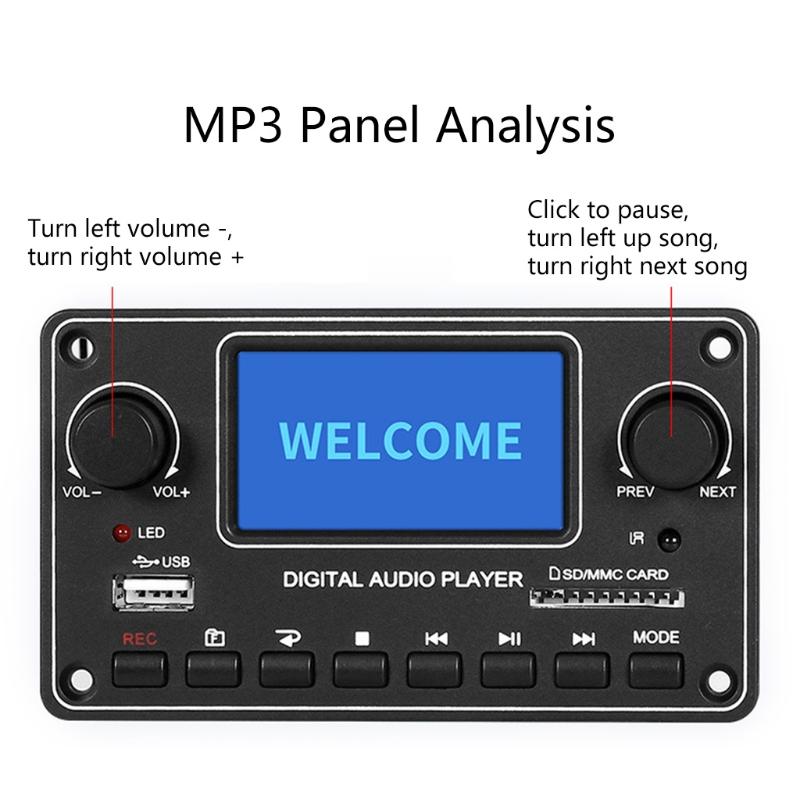 Wireless -compatible MP3  Board Radio MP3 Music Player Recording Function / Disk/ Card/FM