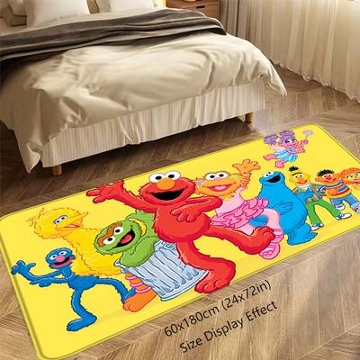 Doormat Flannel Floor Mat Indoor Foot Rug SESAME STREET Soft Bedside Mats Kitchen Corridor Absorbent Carpet Ideal Balcony Decor