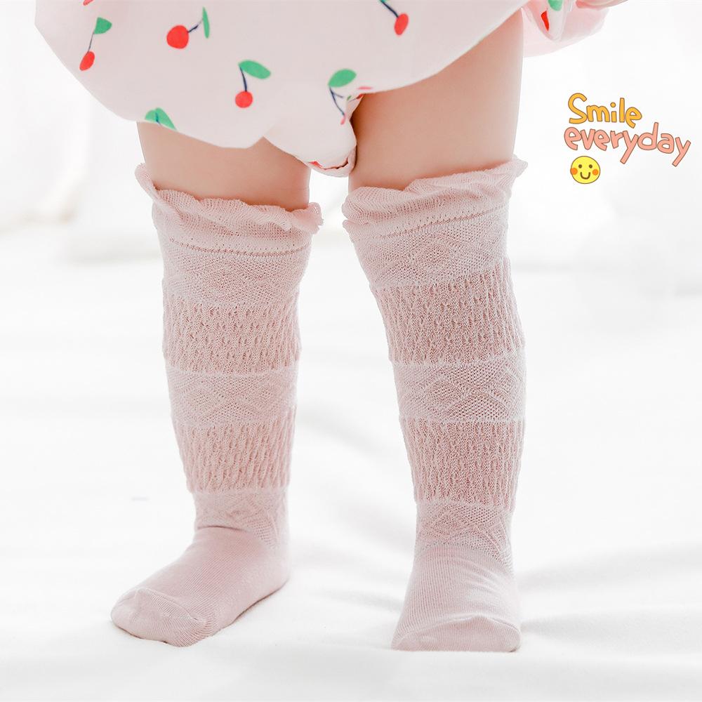 0 To 2 Yrs Baby Girls Boys Knee High Socks Toddler Warm Cotton Stockings Breathable Mesh Long Socks For Newborn Infant