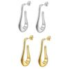 Minimalist U-Shaped Water Drop Earrings - French Design, Elegant Luxury Style for Women